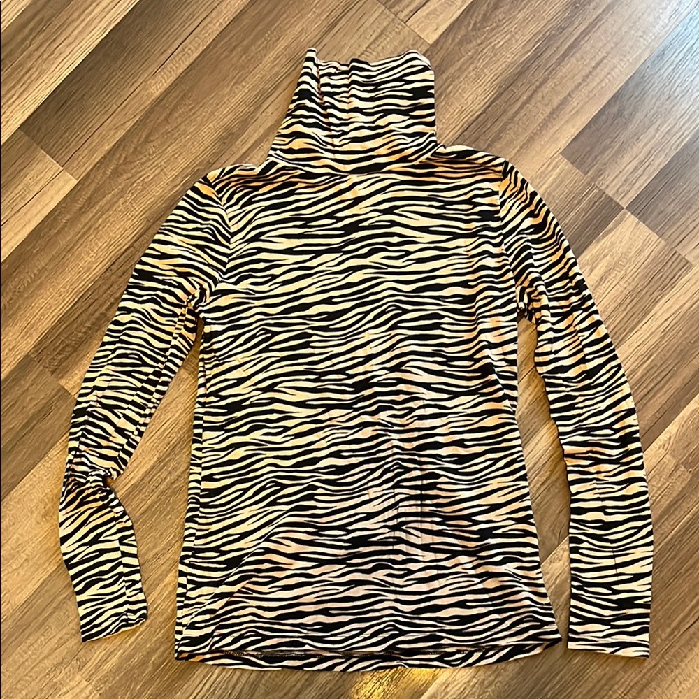 Loft Zebra Print Turtleneck